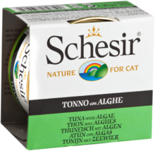 Schesir 85 гр./Шезир консервы для кошек тунец с водорослями
