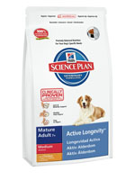 Hills Science Plan Canine Mature Adult 7+ Active Longevity Medium with Chicken//сухой корм для собак средних пород старше 7 лет 1 кг