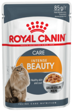 Royal Canin Intense Beauty 85 гр./Роял канин консервы в фольге для поддержания красоты шерсти кошек в желе