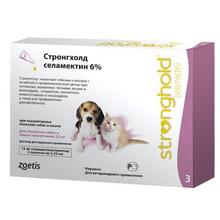 Stronghold 15 мг./Стронгхолд Противопаразитарные капли для собак и кошек массой до 2,5 кг 3 пипетки