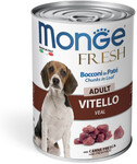 Monge Dog Fresh Chunks in Loaf 400 гр./Монж консервы для собак мясной рулет телятина