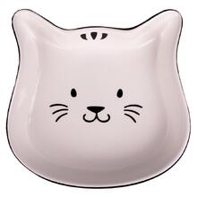 КерамикАрт миска керамическое Мордочка кошки 200 мл, черный с белым