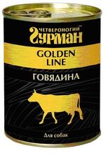 Четвероногий Гурман Голден 340 гр./Консервы для собак Говядина натуральная в желе