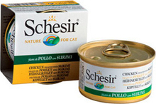 Schesir 85 гр./Шезир консервы для кошек с филе цыпленка и крабами