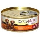 BioMenu ADULT100 гр./БиоМеню консервы для собак с Говядиной и ягненком 100 г