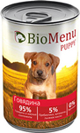 BioMenu PUPPY 410 гр./БиоМеню консервы для щенков с говядиной