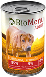 BioMenu ADULT410 гр./БиоМеню консервы для собак с Говядиной и ягненком