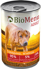 BioMenu ADULT410 гр./БиоМеню консервы для собак с Говядиной и ягненком