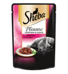 Sheba Pleasure 85 гр./Шеба Плежер консервы  для кошек из говядины и кролика