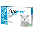 Селафорт для кошек 2,6-7,5 кг  раствор для наружного применения,1х45 мг./0,75 мл.