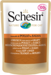 Schesir 100 гр./Шезир консервы для кошек кусочки курицы в соусе