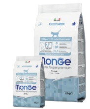 Monge Kitten Monoprotein 400 гр./Монж сухой корм для котят, беременных и кормящих кошек с форелью