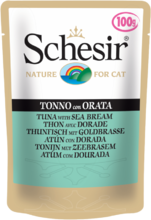 Schesir 100 гр./Шезир консервы для кошек  тунец с дорадо