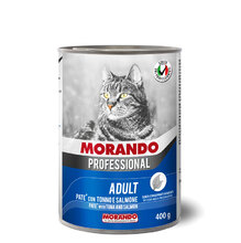 Morando Professional Консервированный корм для кошек паштет с тунцом и лососем 400гр.