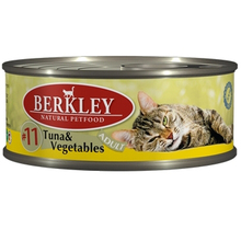 Berkley 100 гр./Беркли Консервы для кошек  тунец, овощи №11