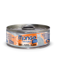 Monge Cat Natural  80 гр./Монж консервы для кошек с тунцом и лососем