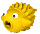 Игрушка Mr.Kranch для собак Рыба-ёрш 12 см желтая с ароматом сливок/000205