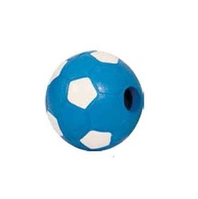 MajorDog/ Игрушка для собак "Мяч футбольный голубой" с пищалкой латекс 9.5 см