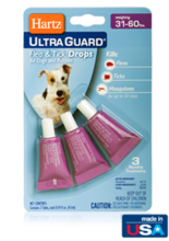 Hartz UltraGuard Flea & Tick Drops Н96218//Хартс капли от блох, клещей, комаров для собак и щенков 13-27 кг