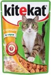 Kitekat 85 гр./Китекет консервы в фольге для кошек с курицей в соусе