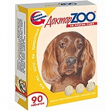 Доктор ЗОО//витамины для собак со вкусом сыра 90 таб.