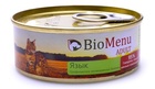 BioMenu ADULT 100 гр./БиоМеню консервы для кошек паштет с языком