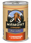 Мамонт Стандарт 340 гр./ Говядина гречкой влажный корм для собак