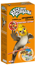Веселый попугай 450 гр./Корм для средних попугаев отборное зерно