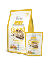 Brit Care Cat Sunny I've Beautiful Hair 400 гр./Брит Каре сухой корм для кошек длинношерстных с лососем и рисом