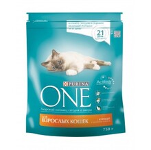 One Adult 750 гр./Ван Сухой корм для взрослых кошек курица и цельные злаки