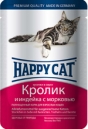 Happy Cat 100 гр./Хеппи Кет консервы  для кошек кролик с индейкой в соусе