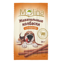 Molina 36 гр./Молина Жевательные колбаски для собак с говядиной