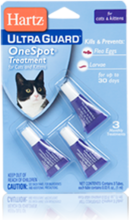 Hartz UltraGuard OneSpot Treatment H01915//Хартс капли от блох и блошиных яиц для кошек и котят