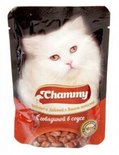 Chammy  85 гр./Чамми консервы для кошек Говядина в соусе