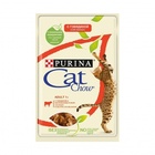Cat Chow 85 гр./Кет Чау паучи для кошек кусочки в желе с говядиной и баклажанами