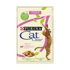 Cat Chow 85 гр./Кет Чау паучи для кошек кусочки в желе с  ягненком и зеленой фасолью