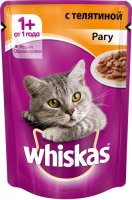 Whiskas 85 гр./Вискас консервы в фольге для кошек Рагу с телятиной