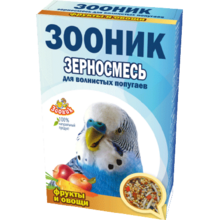 Зооник 500 гр./Зерносмесь для волнистых попугаев  "С фруктами и овощами" Стандарт