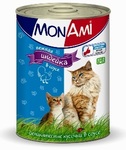 Mon Ami//Мон Ами консервы для кошек индейка кусочки в соусе 415 г