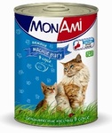 Mon Ami//Мон Ами консервы для кошек нежное мясное рагу в соусе 415 г
