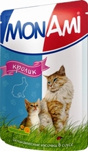 Mon Ami//Мон Ами консервы в фольге для кошек кролик 100 г