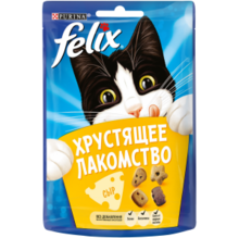 Felix 20 гр./Феликс Хрустящее Лакомство для взрослых кошек с сыром