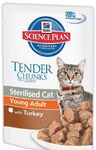 Hills Science Plan Sterilised Cat Young Adult 85 гр./Хиллс консервы для стерилизованных кошек до 6 лет с индейкой