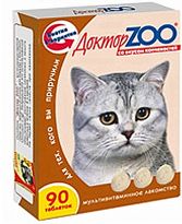 Доктор ЗОО//витамины для кошек со вкусом копченостей 90 таб.