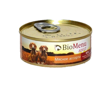 BioMenu ADULT100 гр./БиоМеню консервы для собак Мясное ассорти