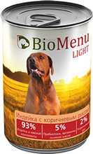 BioMenu LIGHT 410 гр./БиоМеню консервы для собак с избыточным весом Индейка и Коричневый рис