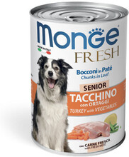 Monge Dog Fresh соб конс 400 гр. для пожилых собак мясной рулет индейка с овощами