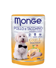 Monge Dog Grill  100 гр./Консервы для собак с кусочками свежайшего мяса курица и индейки