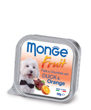 Monge Dog Fruit 100 гр.//Монж консервы для собак Нежный паштет из утки с апельсином
