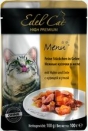 EdelKat 100 гр./Эдель Кет консервы в фольге для кошек курица и утка